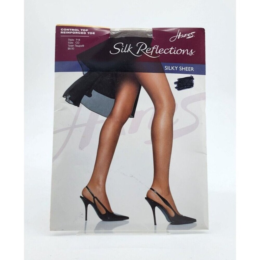 Hanes Silk‎ Reflections Silky Sheer Control Top Reinforced Toe 718 Town Taupe CD